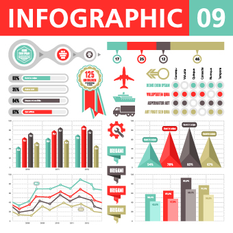 Vector Infographics and chart set 02