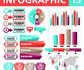 Vector Infographics and chart set 04