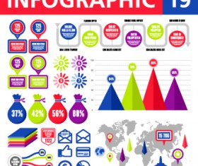 Vector Infographics and chart set 05