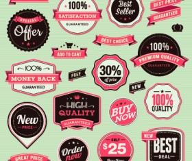 Vector Labels discounts sale set 03