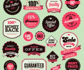 Vector Labels discounts sale set 04