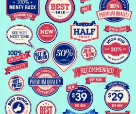 Vector Labels discounts sale set 05