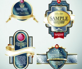 Luxury Vintage label vector 02