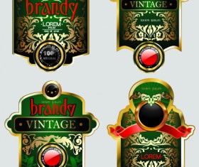 Luxury Vintage label vector 05