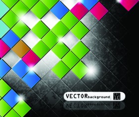 Colorful square vector background art 01