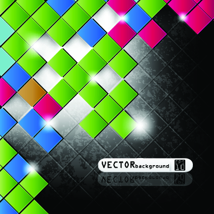 Colorful square vector background art 01