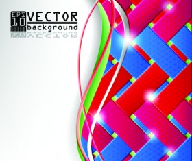 Colorful square vector background art 04