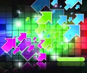 Colorful square vector background art 05