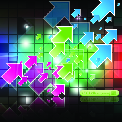 Colorful square vector background art 05