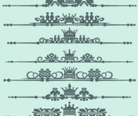 Royal crown decor vector 04