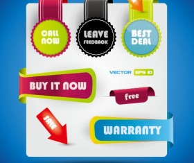 Special offer sale labels stickers vector 03