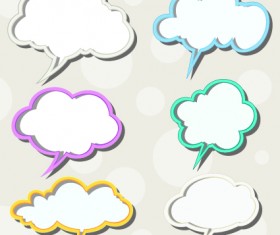 Speech bubbles Cloud vector 01
