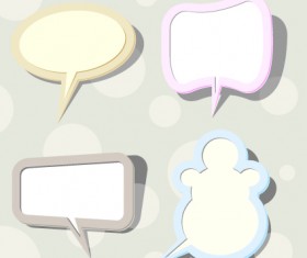 Speech bubbles Cloud vector 02