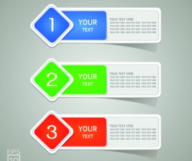 Colored Sticker label design vector 01