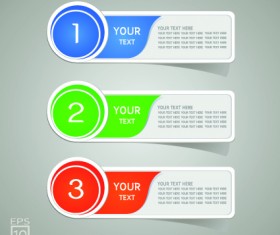 Colored Sticker label design vector 02