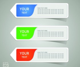 Colored Sticker label design vector 03