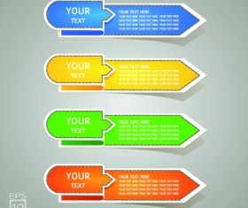 Colored Sticker label design vector 05