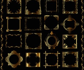 luxurious Golden Ornaments elements 02