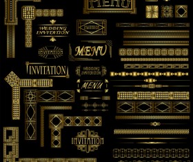 luxurious Golden Ornaments elements 05