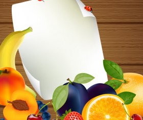 Fresh Fruits vector 03