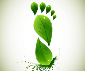 Spring Elements with Green background 01