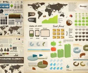 Commercial chart elements 01 vector