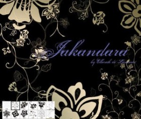 flowers and swirls Photoshop Brushes