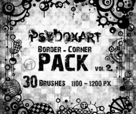 Border  Corner Photoshop Brushes