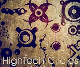 HighTech Circles Photoshop Brushes