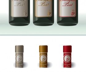 The bottle cap and the bottle label Vector Graphic