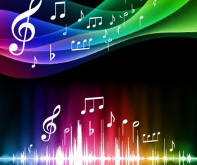 Abstract colored background music Vector