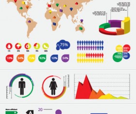 Business Graphic data report 07 vector set