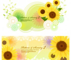 Sunflower fantasy background vector