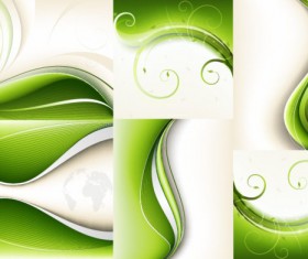 Green dynamic background art vector