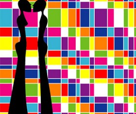 Abstract couple people vector