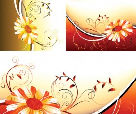 Flowers decorative pattern background Vector