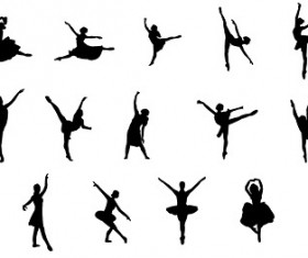 Ballet of action peoples cut vector