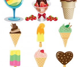 Color ice cream Vector graphic