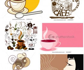 Coffee icon and background design vector