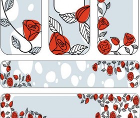 Red flower decoration backgrounds art vector