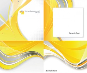 Dynamic curves of the yellow background Vector