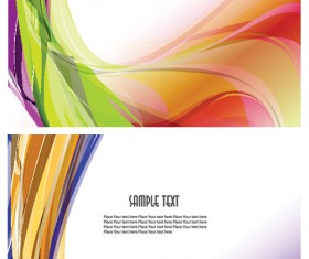 Abstract colored dynamic wave line vector