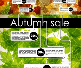 Autumn discount design vector