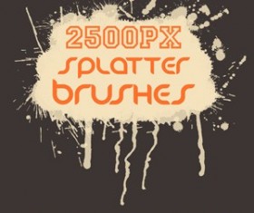 14 Hi Res Splatter Photoshop Brushes