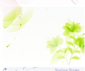 Hand-painted floral background Vector graphic