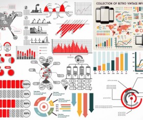 Bar chart line chart vector Graphic