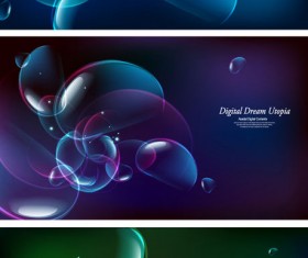 Abstract colored bubble backgrounds vector material