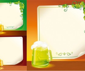 Beer and background paper vector