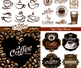 Coffee Western-style element art vector