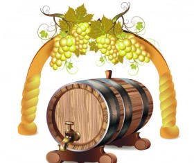 Cask wine 01 Vector Graphic